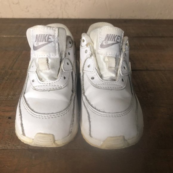 Nike Air Max 90 White Sneakers Sz 8C - Picture 2 of 4